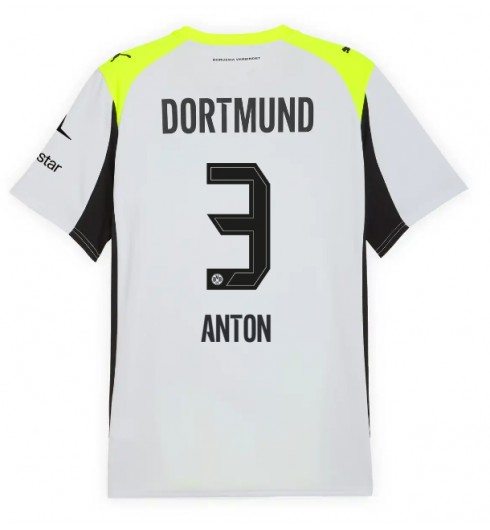 Borussia Dortmund Waldemar Anton #3 Bortedrakt 2025-26 Korte ermer Borussia Dortmund Waldemar Anton #3 Bortedrakt 2025-26 Korte ermer